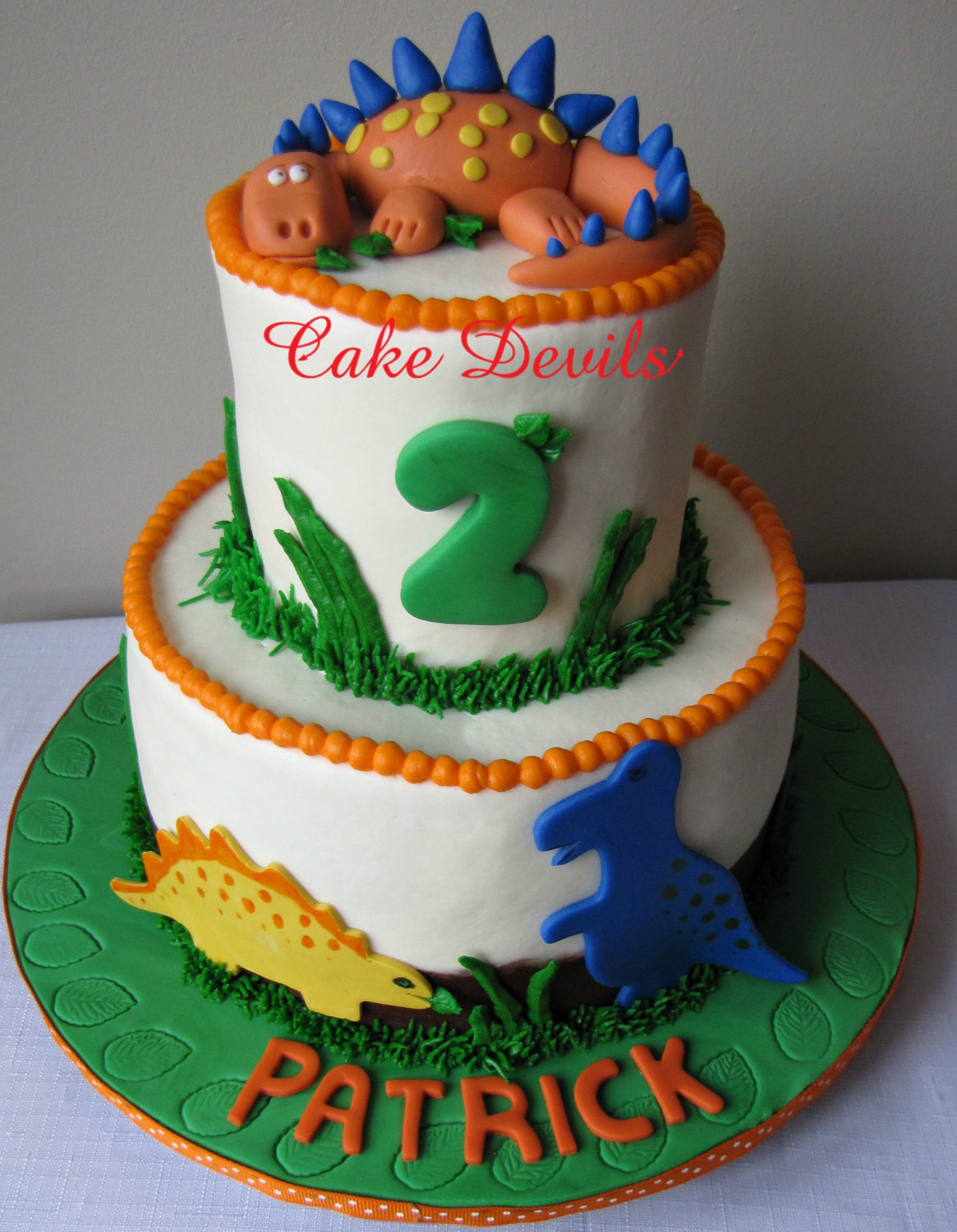 Dinosaur Cake Topper Edible Fondant Handmade 