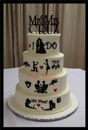 shiloutte weddng cake