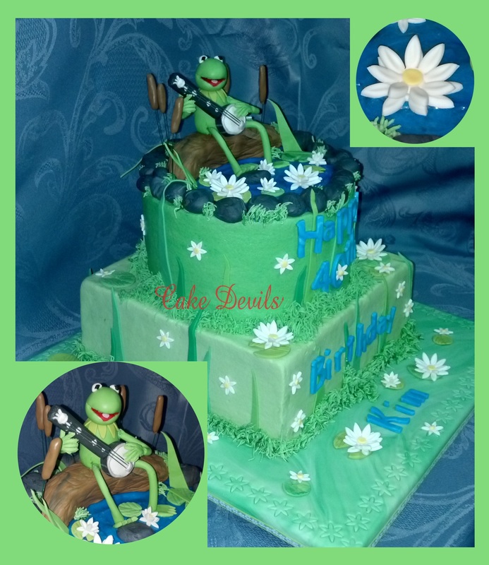 frog birthday cake