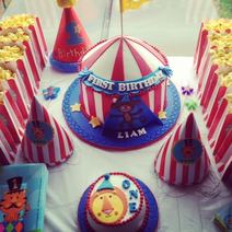 circus tent cake