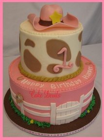 cowgirl birthday cake