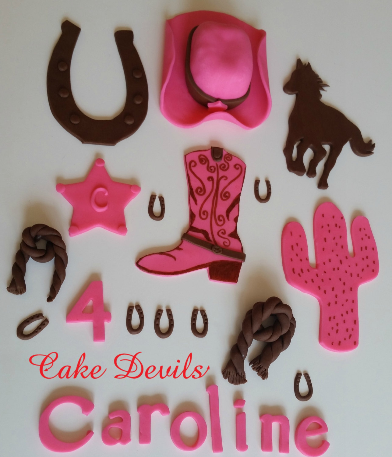 61 Pcs Cowgirl Cake Toppers Set Pink Western Cowgirl Cake Picks Horse Boot Hat Cactus Mexican Theme Cake Decorations Glitter Western Cowgirl Theme Party Decorations for Baby Shower Birthday Party 