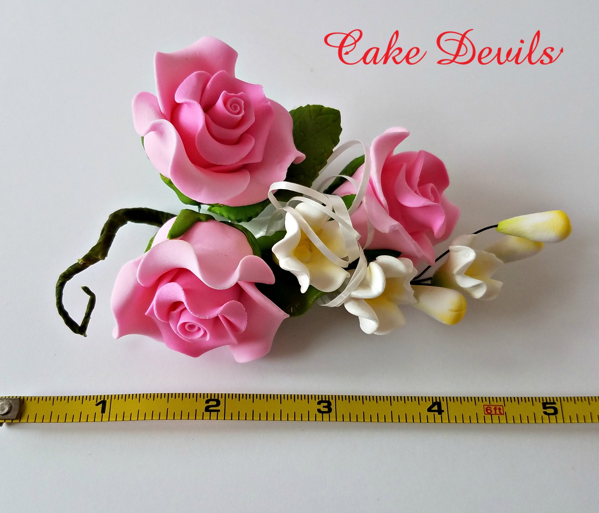 Rose Cake Flowers/Gum Paste Flowers/Rose Flowers/Rose Toppers/Rose Sprays 