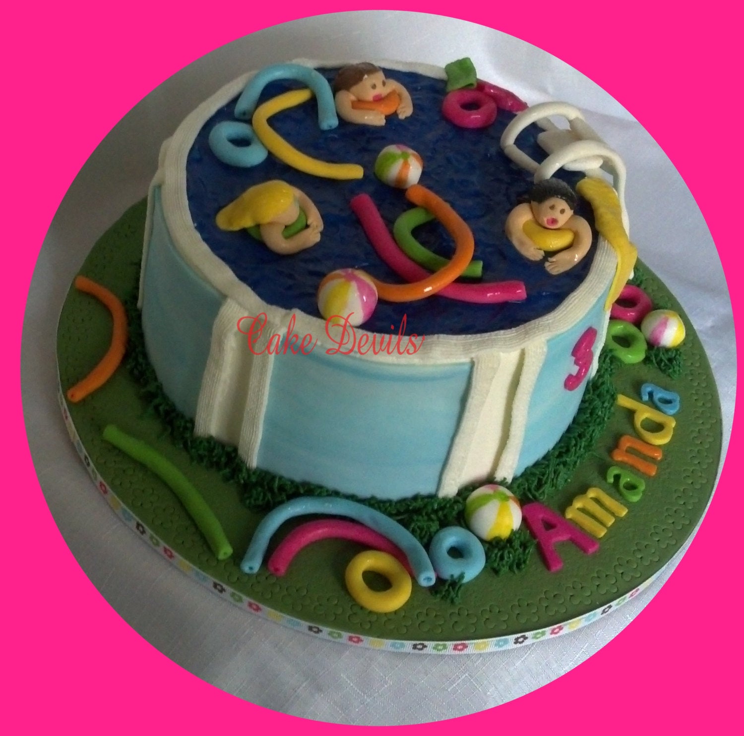 Pool Party Cake - CakeCentral.com