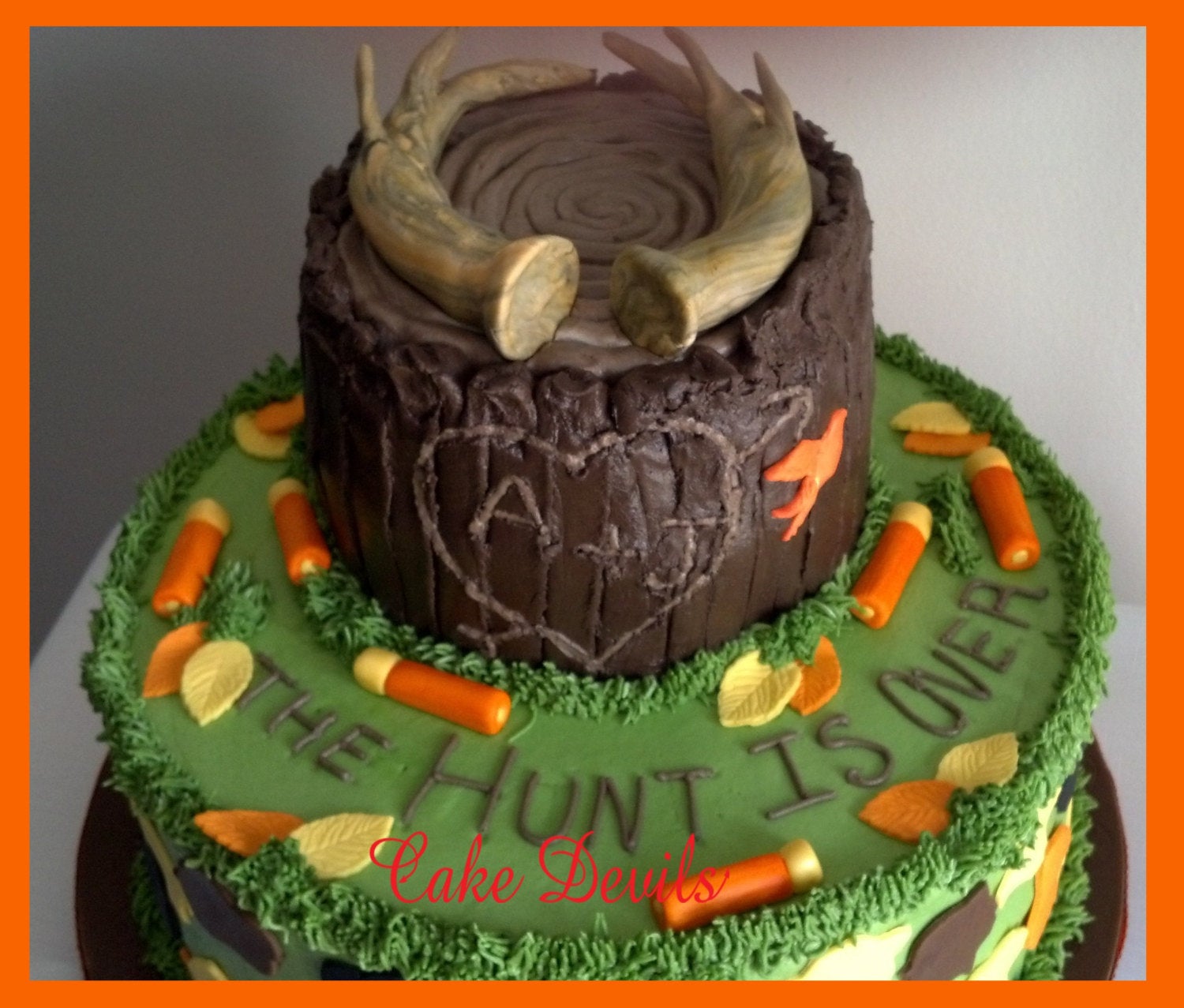 Deer Hunting Camo Birthday ~ Edible 2D Fondant Cake Cupcake Topper ~ D22143 * 