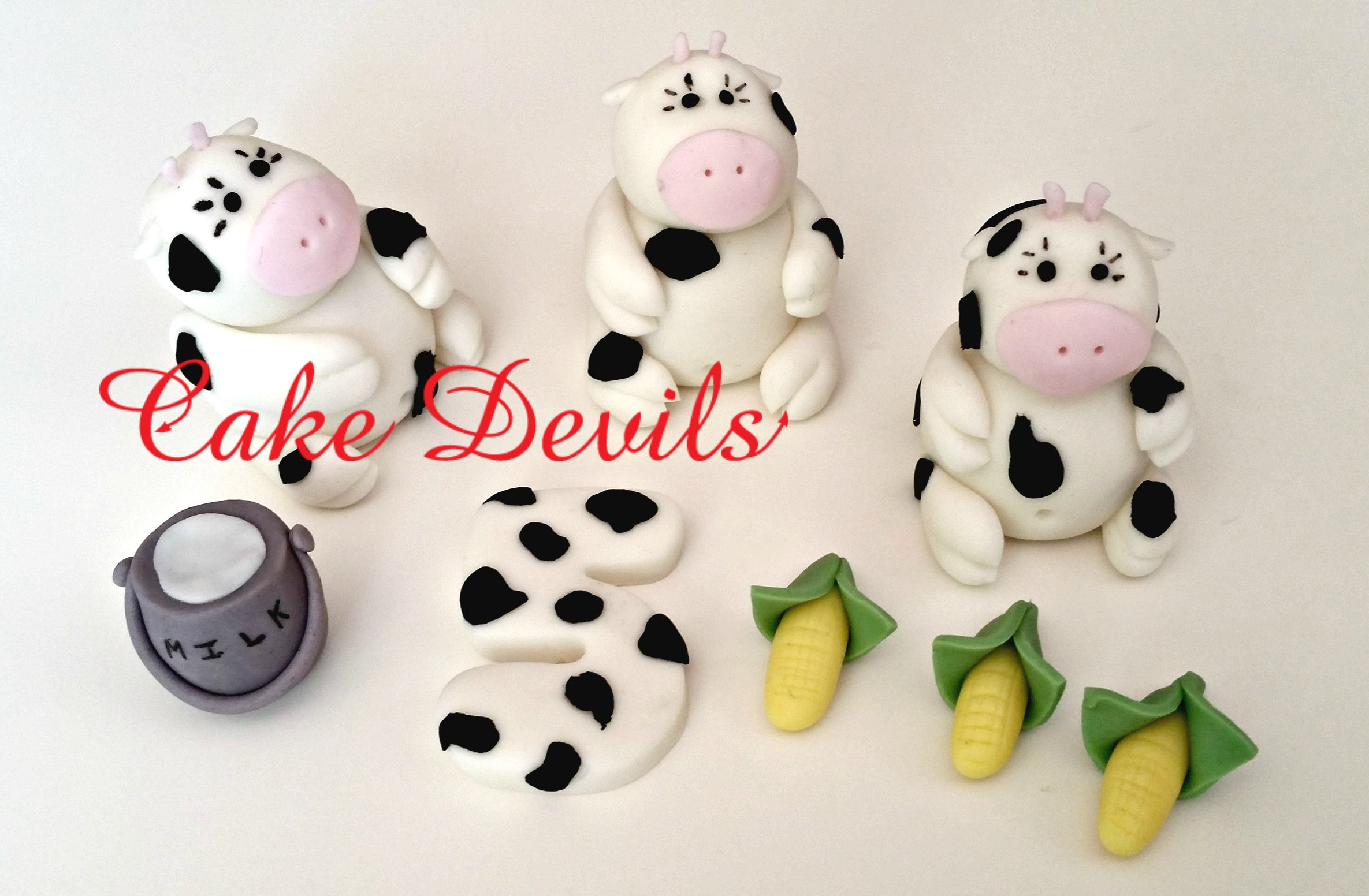 Cow Cake Topper, Fondant Cow Cake Toppers, Cow Cake, Barn animal