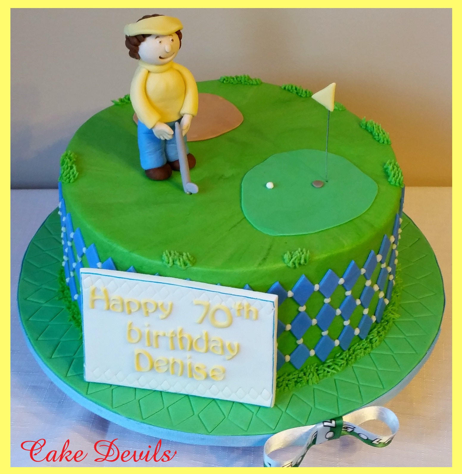Fondant Golf Cake Topper Kit - Golf Cake Decorations, Fondant ...