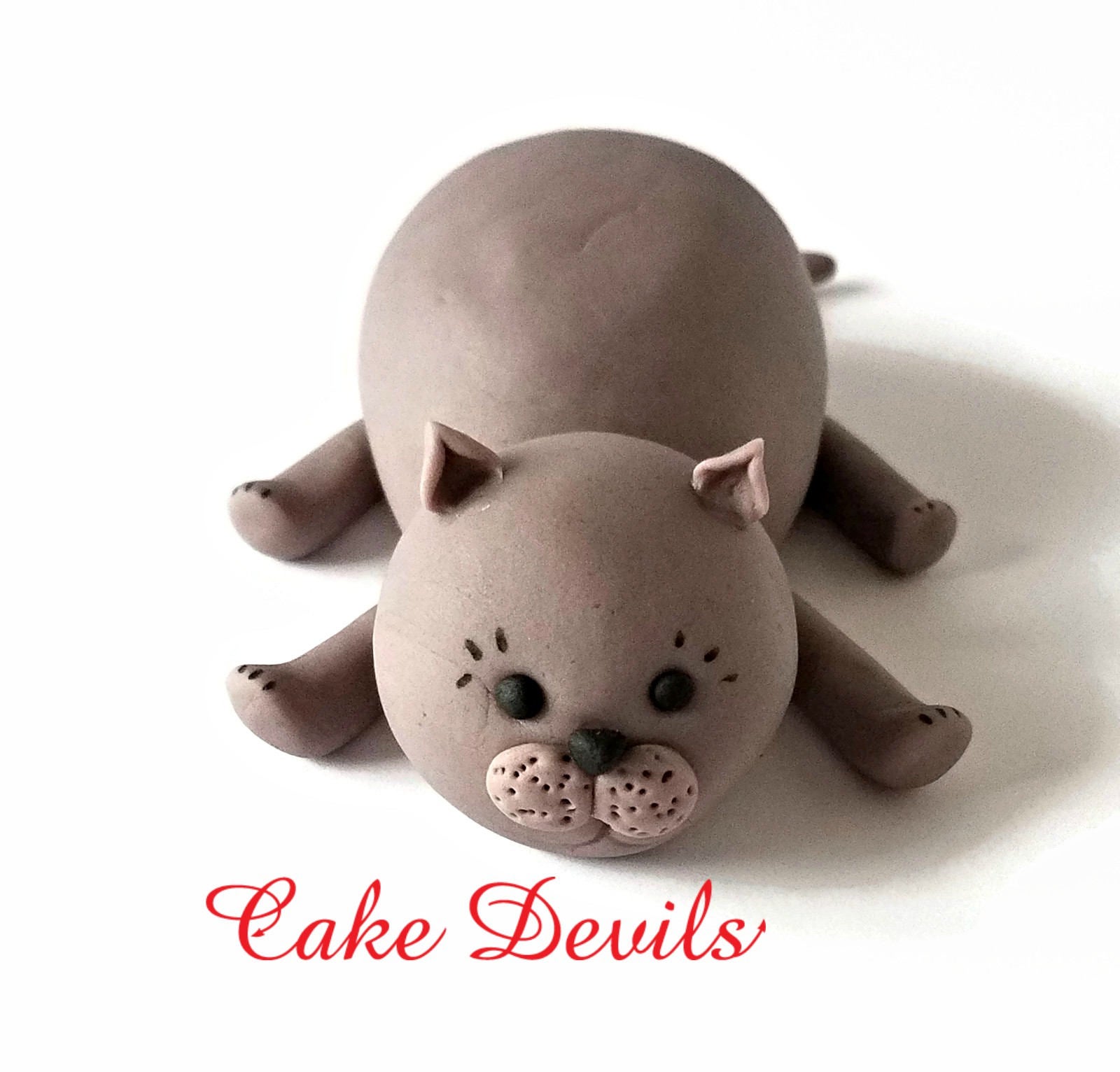 Fondant Cats, Cat Cake Toppers, yarn, mouse, birthday cake