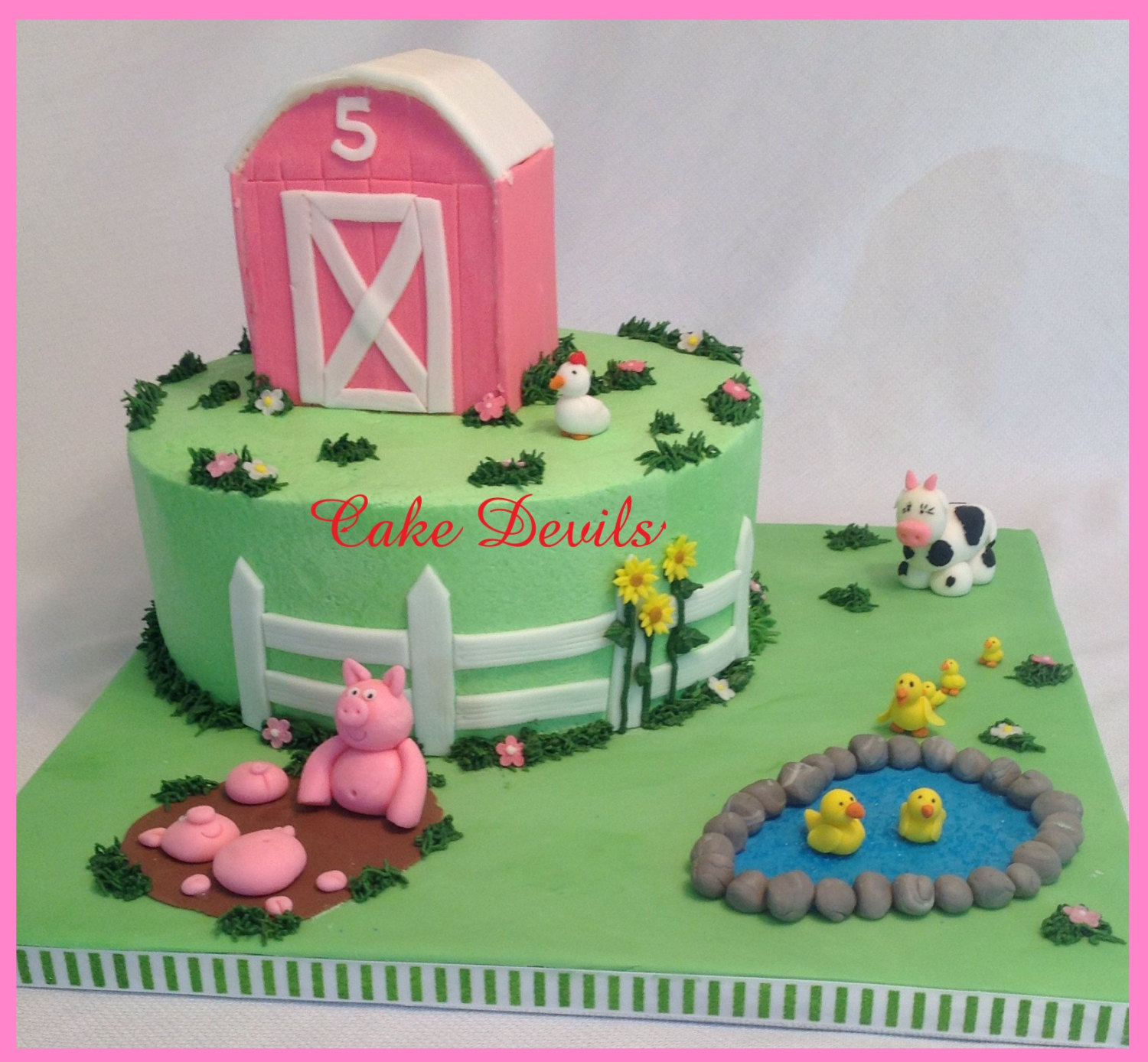 Farm Animals Fondant Cake Topper Kit, Farm Cake Decorations